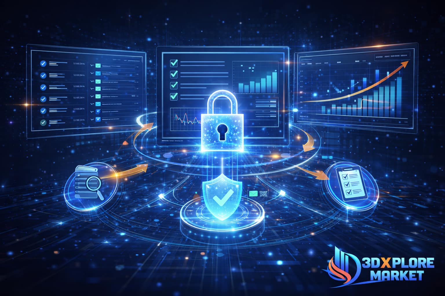 AI system monitoring performance through secure dashboards, activity logs, checklists, and structured data records